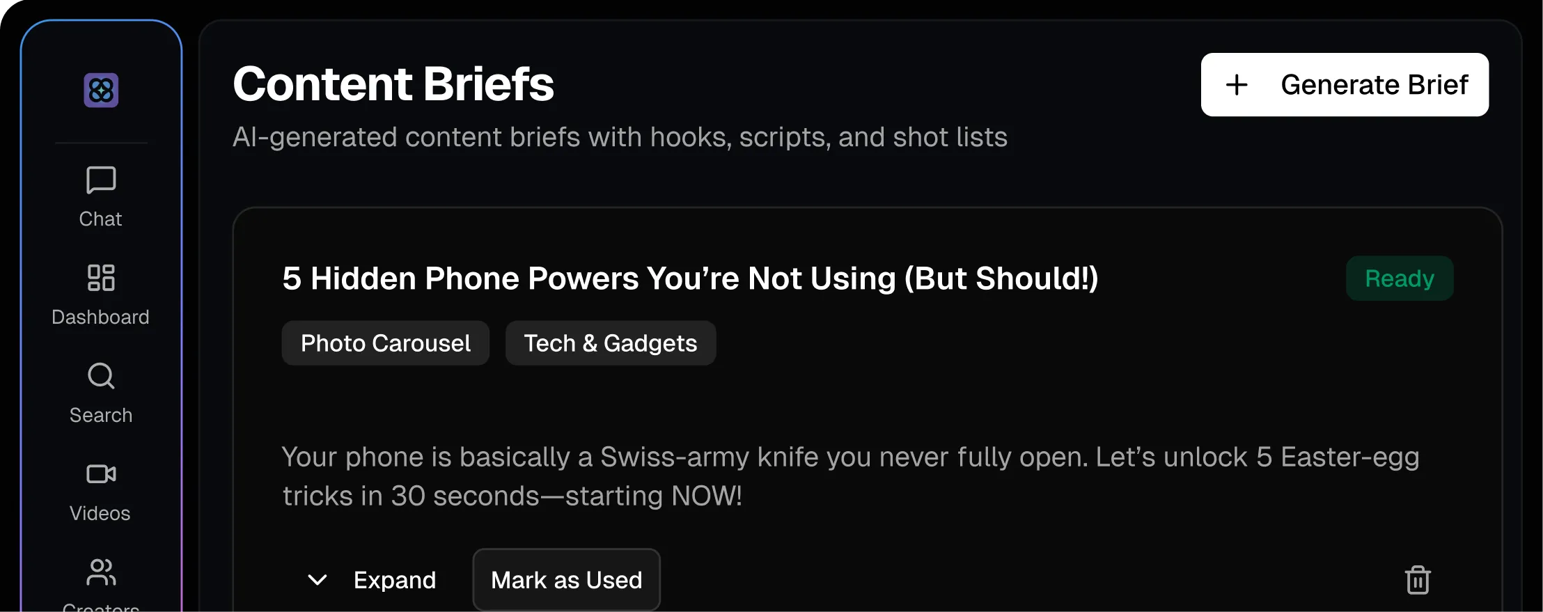 Content Brief generator